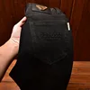 Fashion Versatile Men's Jeans Elastic Light Luxury Printed Slim Fit Trendy Casual Long Pants 5