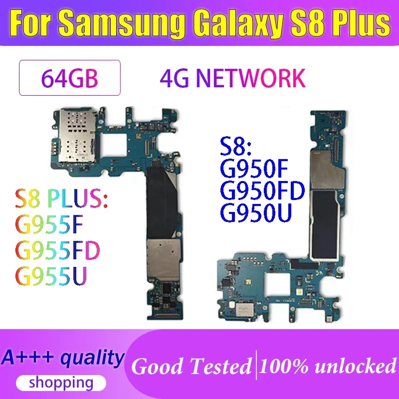 100% Working Unlocked Main Board For Samsung Galaxy S8 Plus G955F