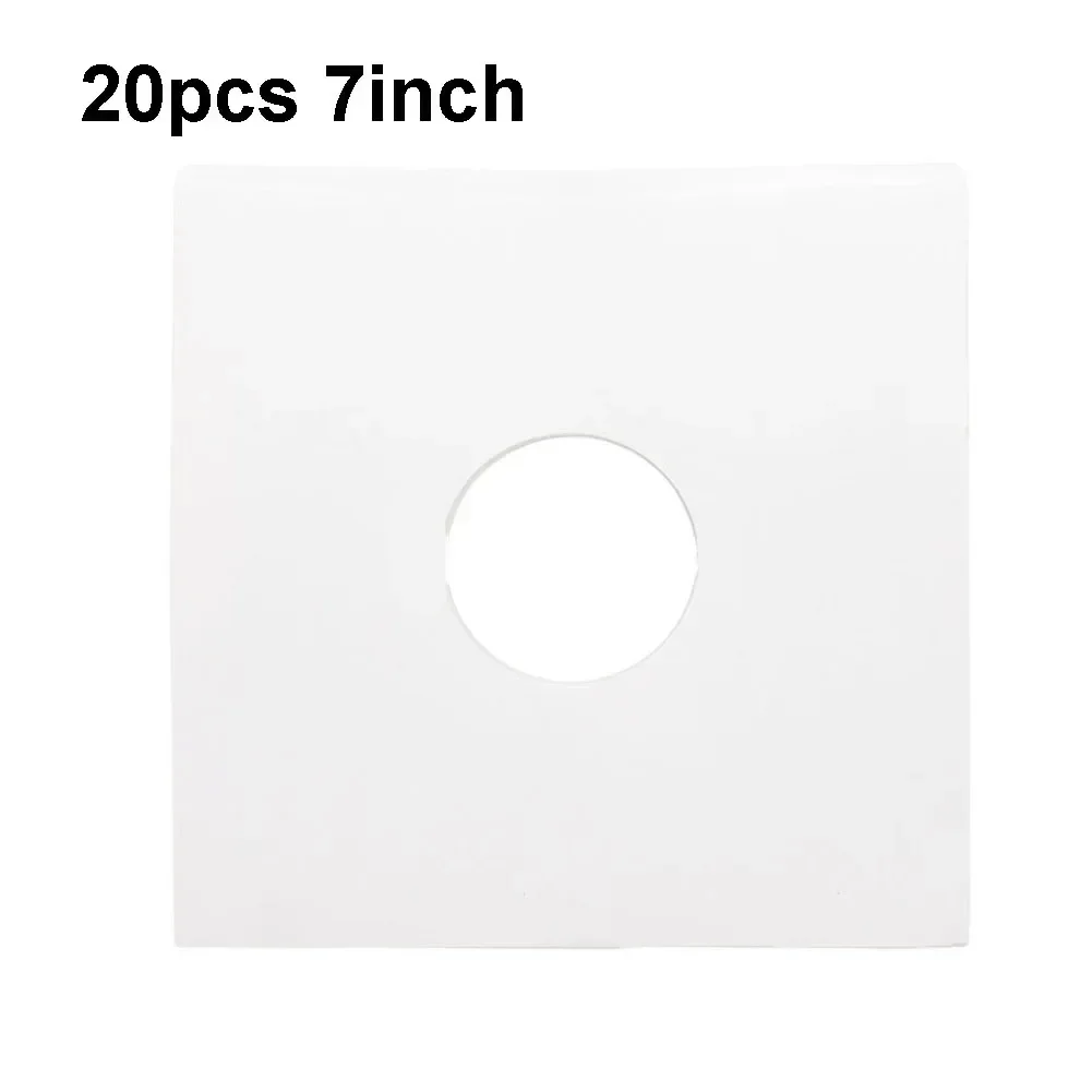 20pcs Protective Bag 12inch 10inch 7 Inch White Vinyl Record Protecter LP Bags Record Sleeves Vinyl Right Angle Paper Bag