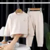 Kids Warm Clothing Sets Autumn Winter Thermal Underwear Suits Boys Girls Long Sleeve Sleepwear Suit Children Pajamas Outfits