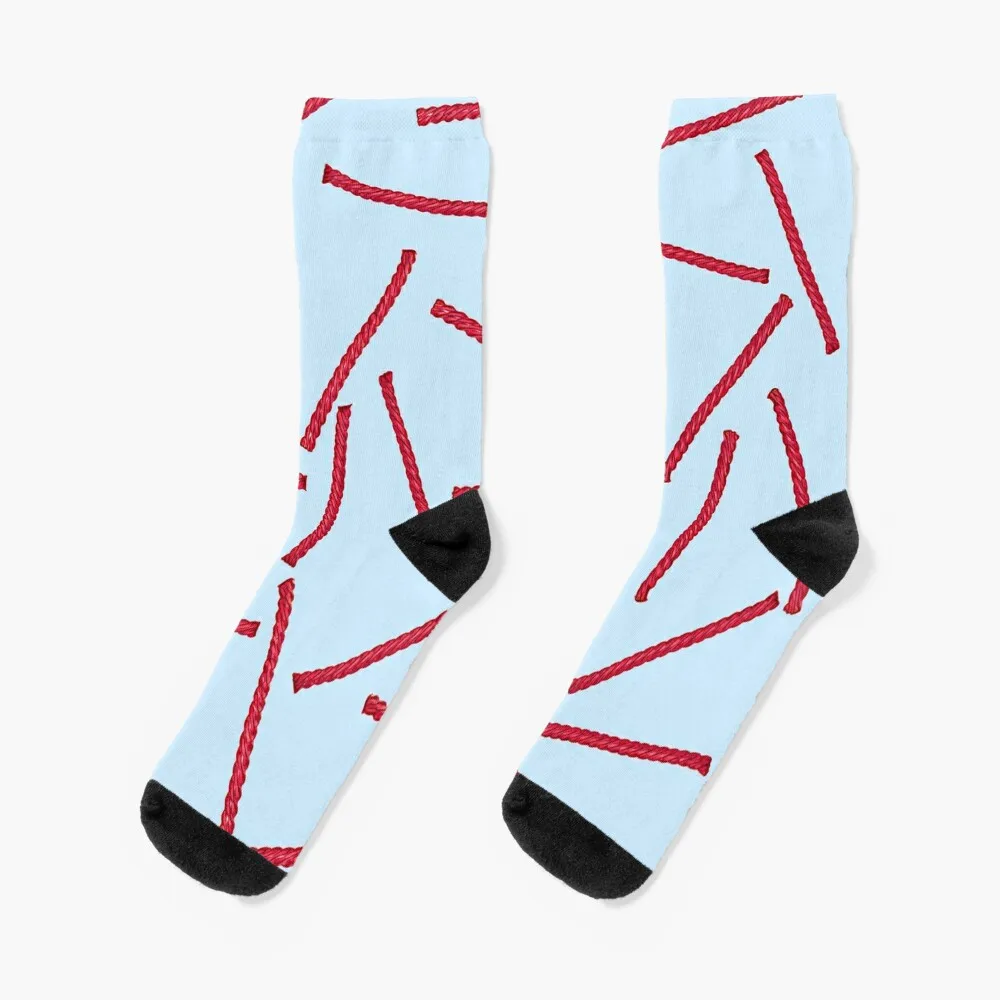 Red Licorice Candy Socks hip hop Soccer Boy Child Socks Women's