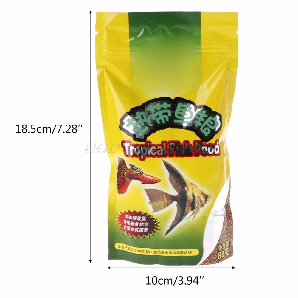 Aquarium Tank Tropical Fish Food Small Fish Feed Grain 98g Delicious Food Especially for Guppy Lantern Fish 1 Bag images - 6