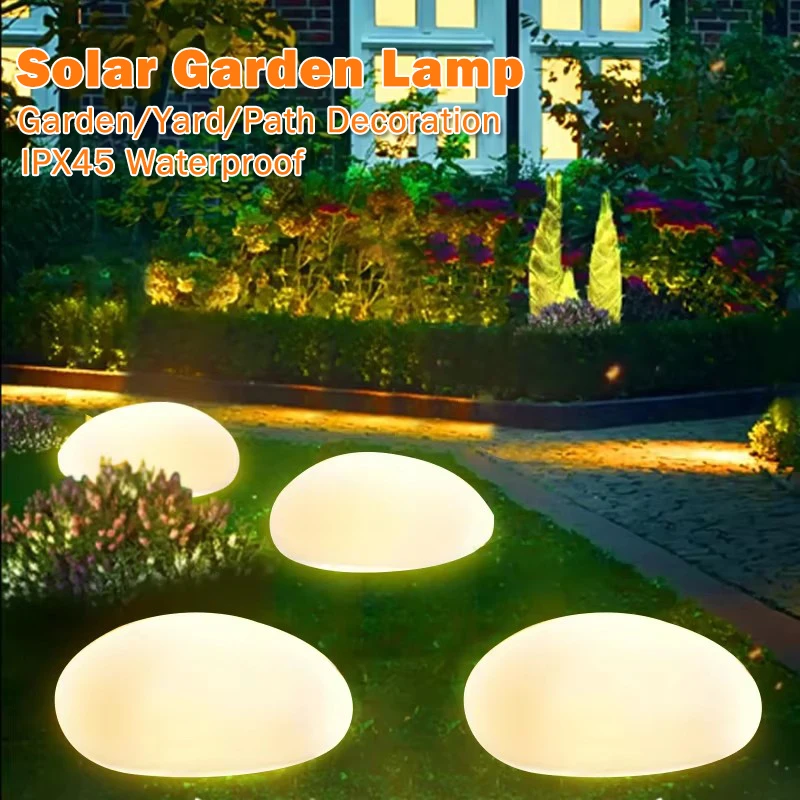Waterproof Solar-Powered Stone Garden Lights