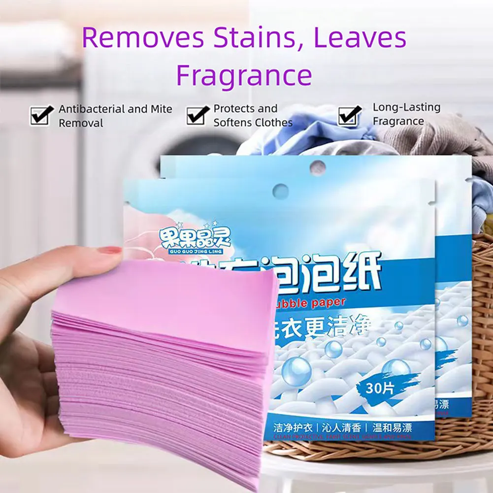 Laundry detergents sheets 30/60/90pcs for clothing washing machine home school