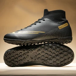 Unisex Professional Breathable High - Top Soccer Boots - Dual - Color Options - 45 (Black)