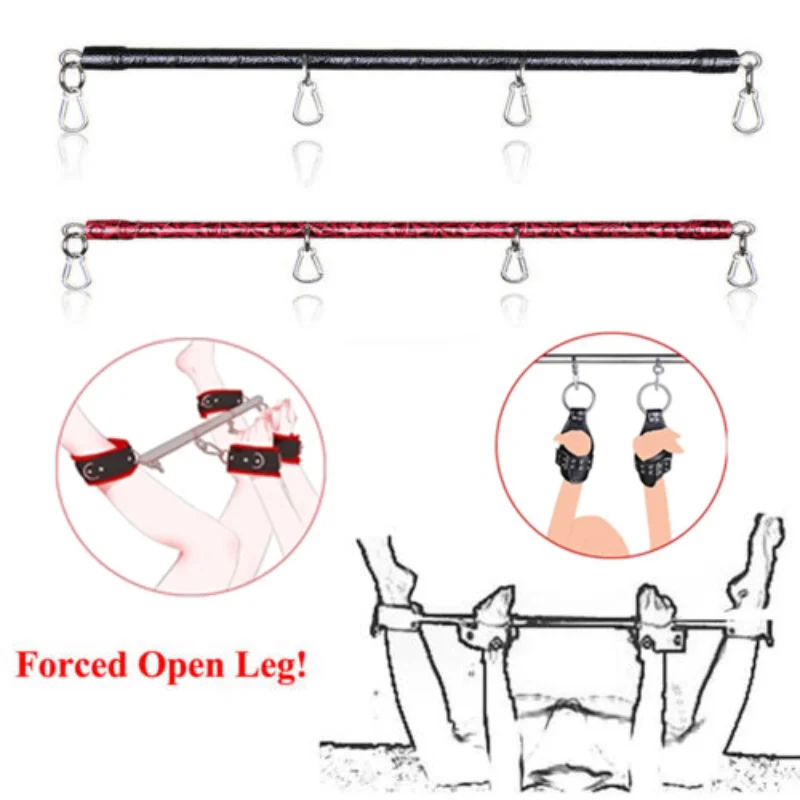 Unisex Stainless Steel Spreader Bar for Sex Hand Cuffs Ankle Cuff