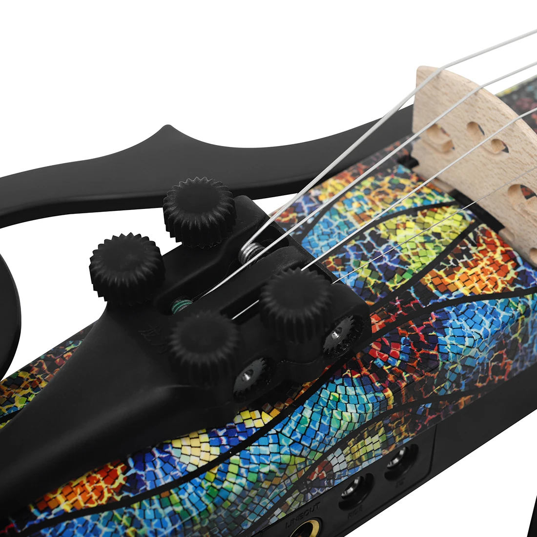 IRIN Colorful 4/4 Electro Acoustic Violin Intelligent Silent Electroacoustic Violin Earphones Connecting Fiddle Accessories
