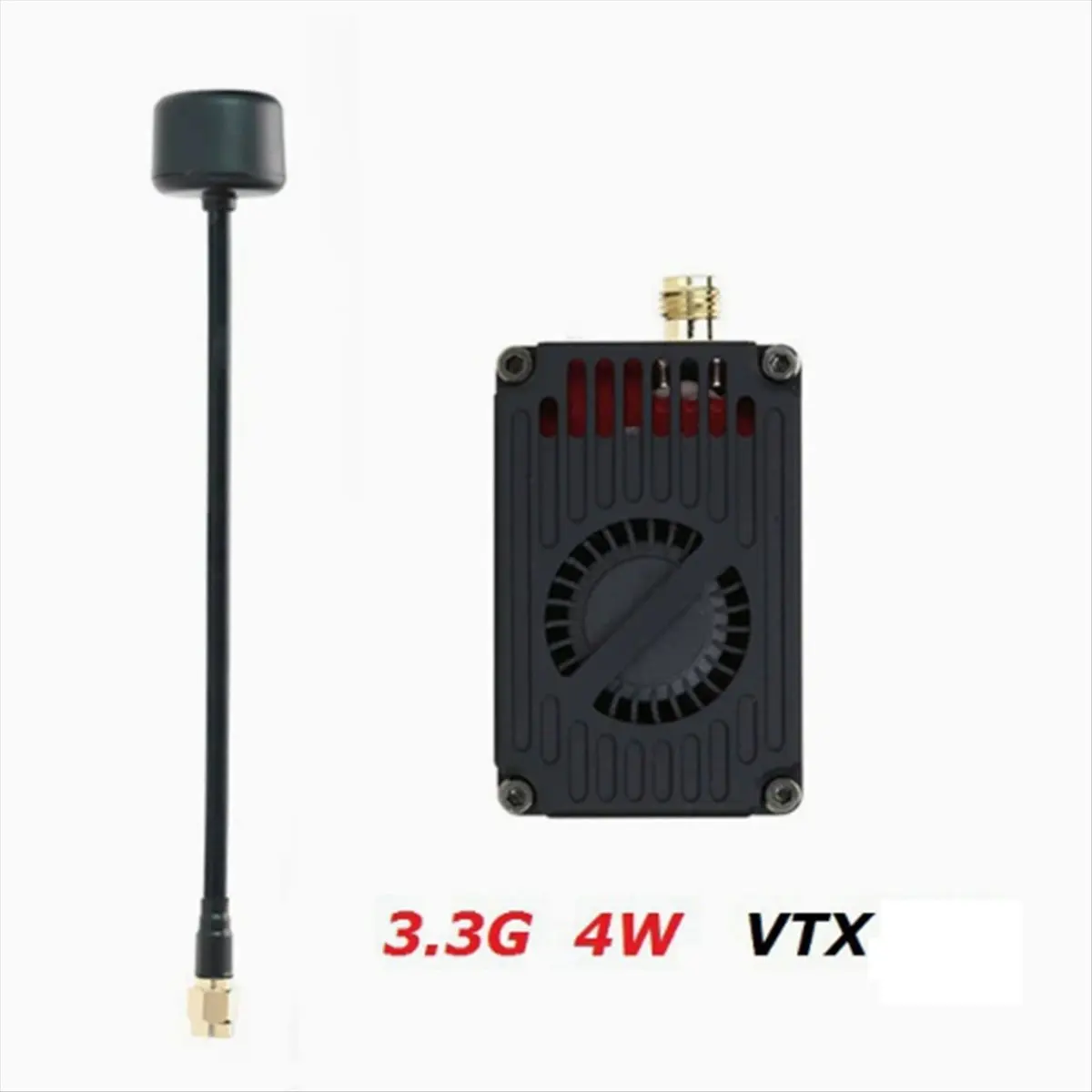 Module VRX 3.3 GHz pour lunettes FPV, détail du boîtier et des boutons