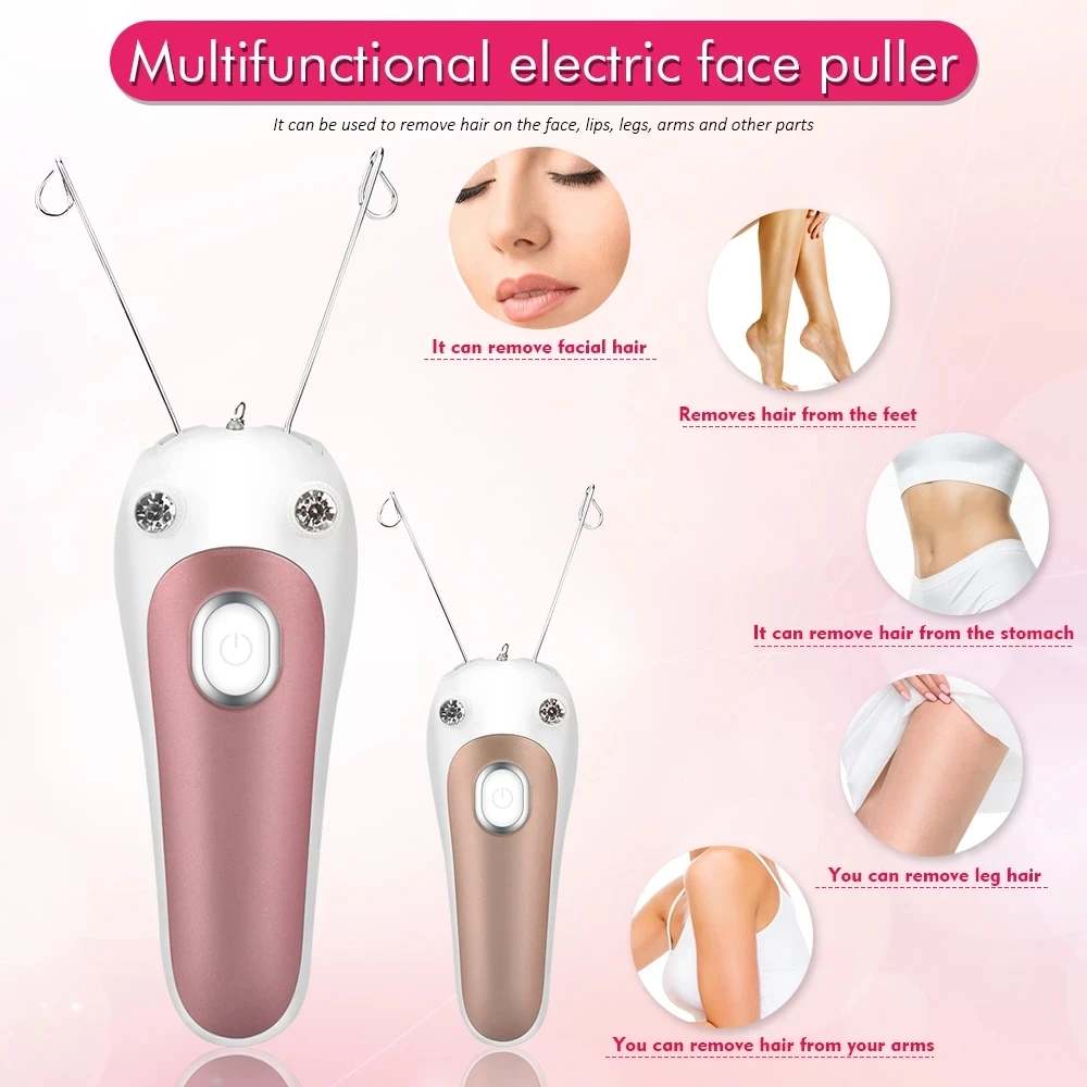 SPESHE Electric Cotton Thread Face Epilator Threading Facial Hair Removal Body Face Fine Hair Remover Women Beauty Device