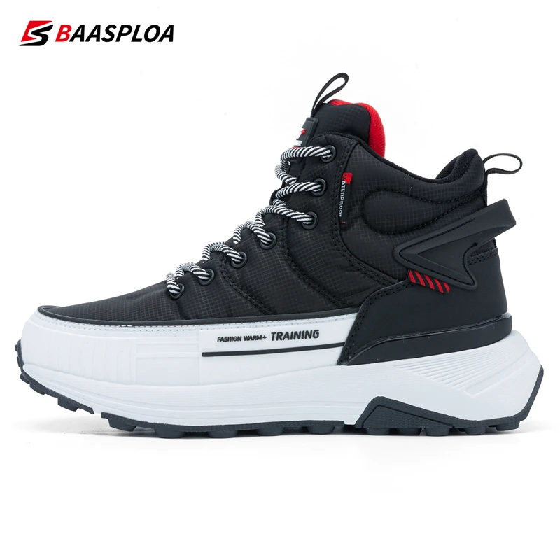 Baasploa-أفخم أحذية الثلوج الدافئة للنساء ، مقاوم...