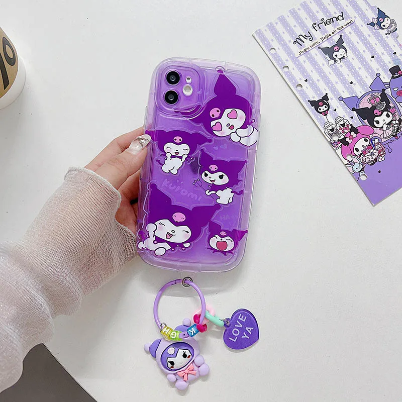 thumbnail image 1 of Kuromi Hello Kitty Tpu Case For Samsung S22 Ultra S23 S21 Plus Galaxy A54 A34 A14 A04 A23 A13 A50 A52 A32 A51 A11 A12 A20 Cover, 1 of 4