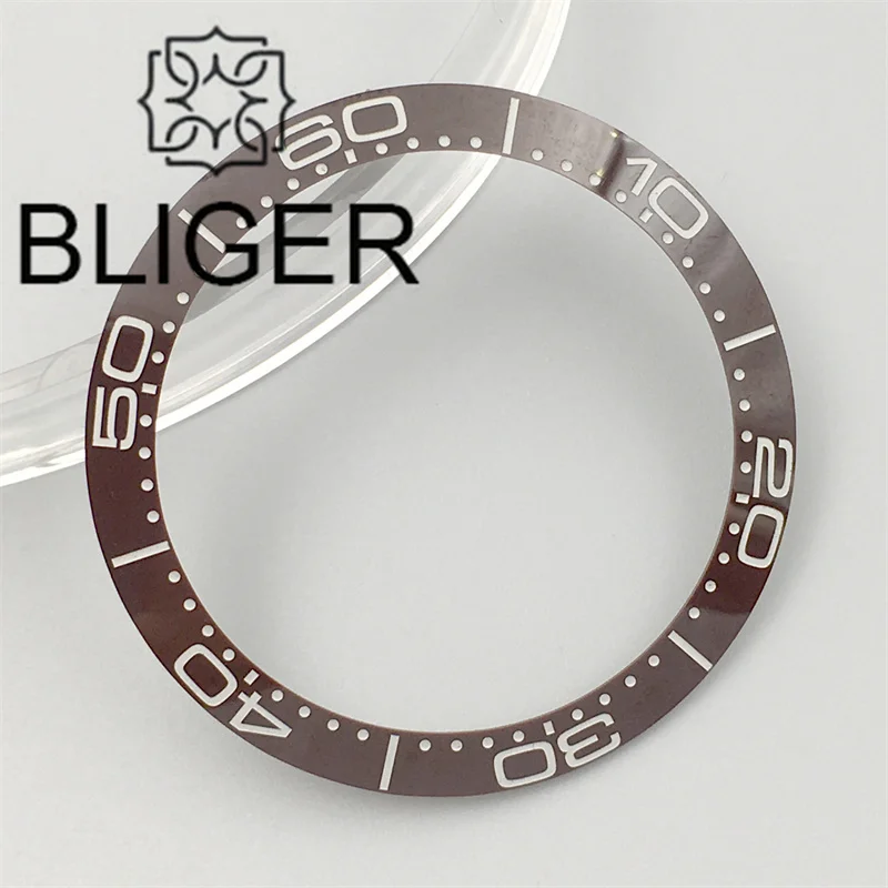 Bliger Brown Rootbeer Watch Bezel with 24-Hour and 60-Minute Indices
