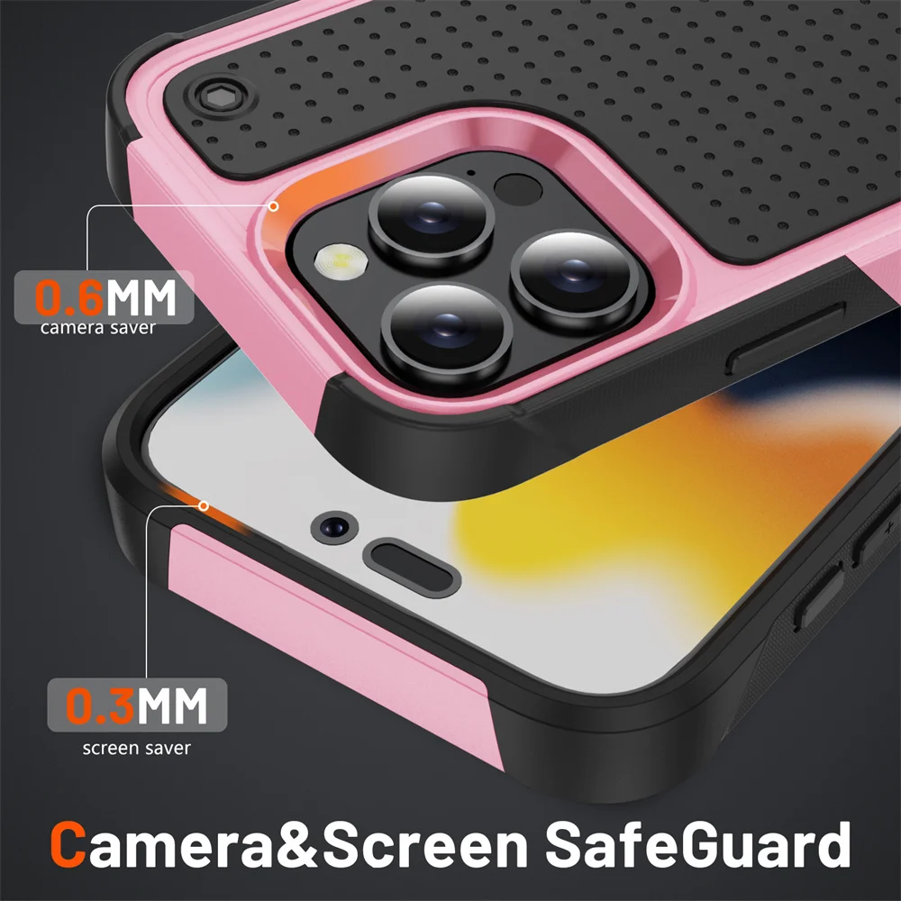 Military Grade Shockproof Armor Phone Case with Protective Bumper