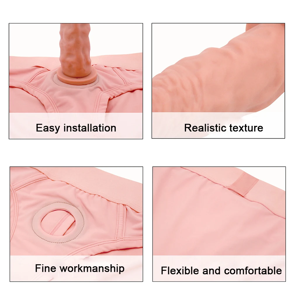 Wearable Dildo Panties Realistic Strap-on Penis Artificial Soft Dick Female Masturbators Sexy Underwear Sex Toys For Women Adult