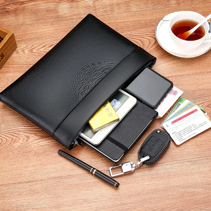 Men's New Luxury Handbag Casual Envelope Large Capacity Clutch BusinessUnderarm Bag for Men