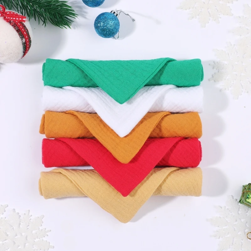 5Pcs Cotton Square Towel for Baby, Gentle Care Newborns Mouth Wipe Cloth Reusable Nursing Bib Infants Burp Cloths