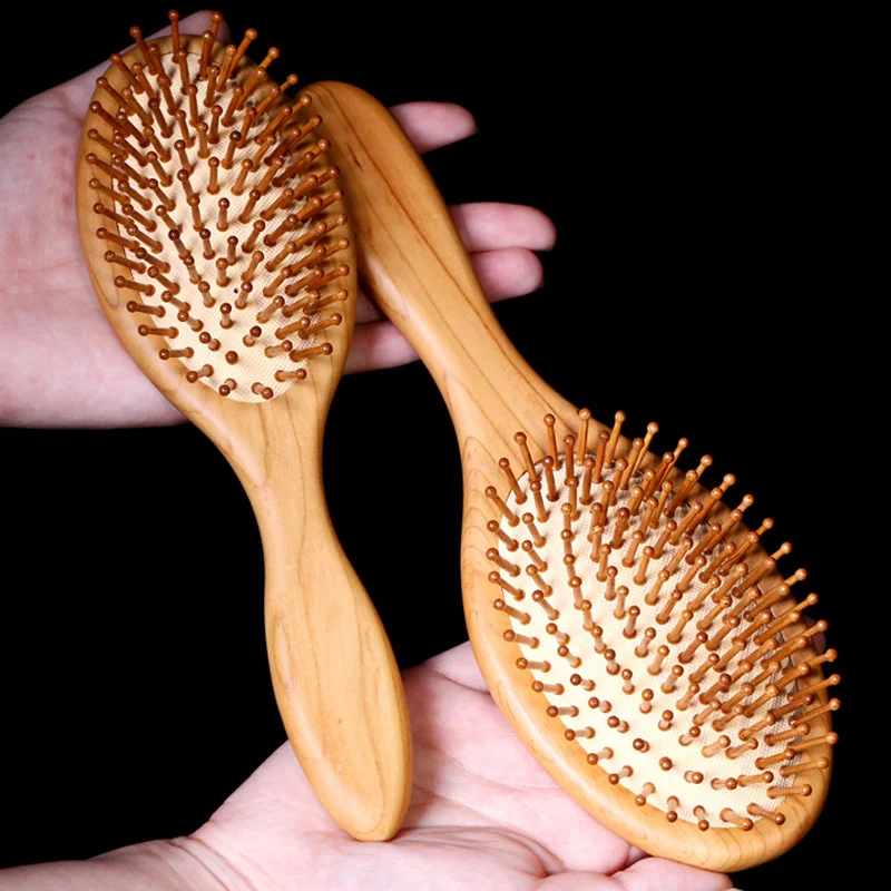 Premium Wooden Bamboo Hair Brush Improve Hair Growth Wood hairbrush Prevent Hair Loss Comb