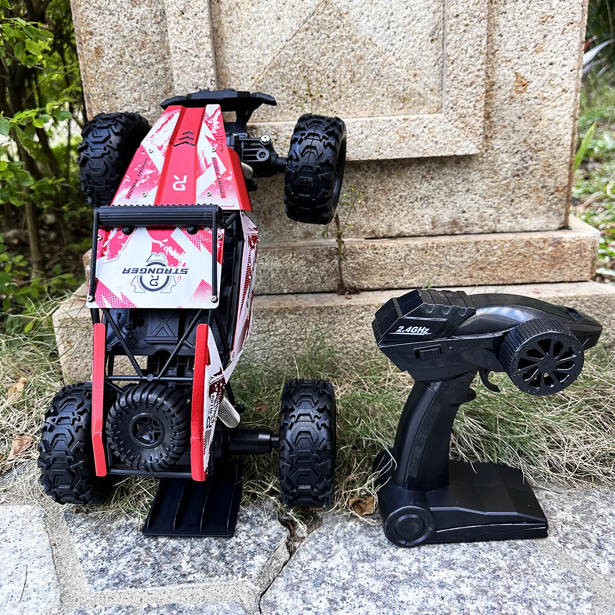 40 CM 2.4G Model RC Car With LED Light 4WD Off-road Remote Control Climbing Vehicle Outdoor Cars Toy Gifts for Kids 3