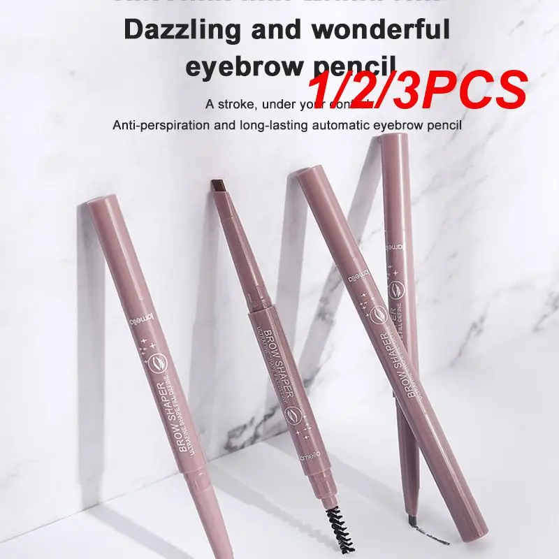 

1/2/3PCS Lameila Double-headed Eyebrow Pencil Natural Long-lasting Waterproof And Sweat-proof Non-marking Eyebrow Pencil Eyebrow