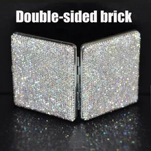  Hold 20 Cigarettes Case Box Diamond Shiny Leather Storage Container Fashion Individuality Color CigaretteTobacco Box 