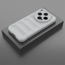 Luxury Soft Silicone TPU Protective Phone Case - Premium Back Bumper Cover for Vivo X300 (LightGray)