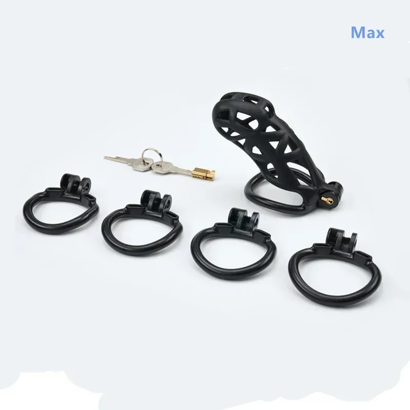 Male Chastity Cage Sex Toys Black Breathable BDSM Abstinence Retarded Ejaculation Erotic Cock Cage Sissy Sex Toi for Man 18