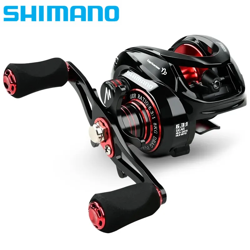 NEW SHIMANO Brand Baitcasting Fishing Reel 6.3:1 Ultra-Linght 200g MAX Drag  Power 18LB Long Casting - AliExpress