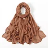 Nouveau grande taille solide rayonne Modal Hijab écharpe femmes musulman foulard enveloppes châle Femme Musulman bandeau islamique Turban 190*85 cm