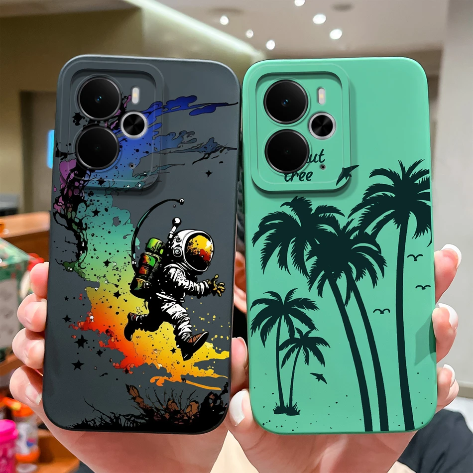 Elegant Rose Silicone Protective Phone Case - Soft Liquid Silicone Cover with Full Camera Protection, Realme 14T
