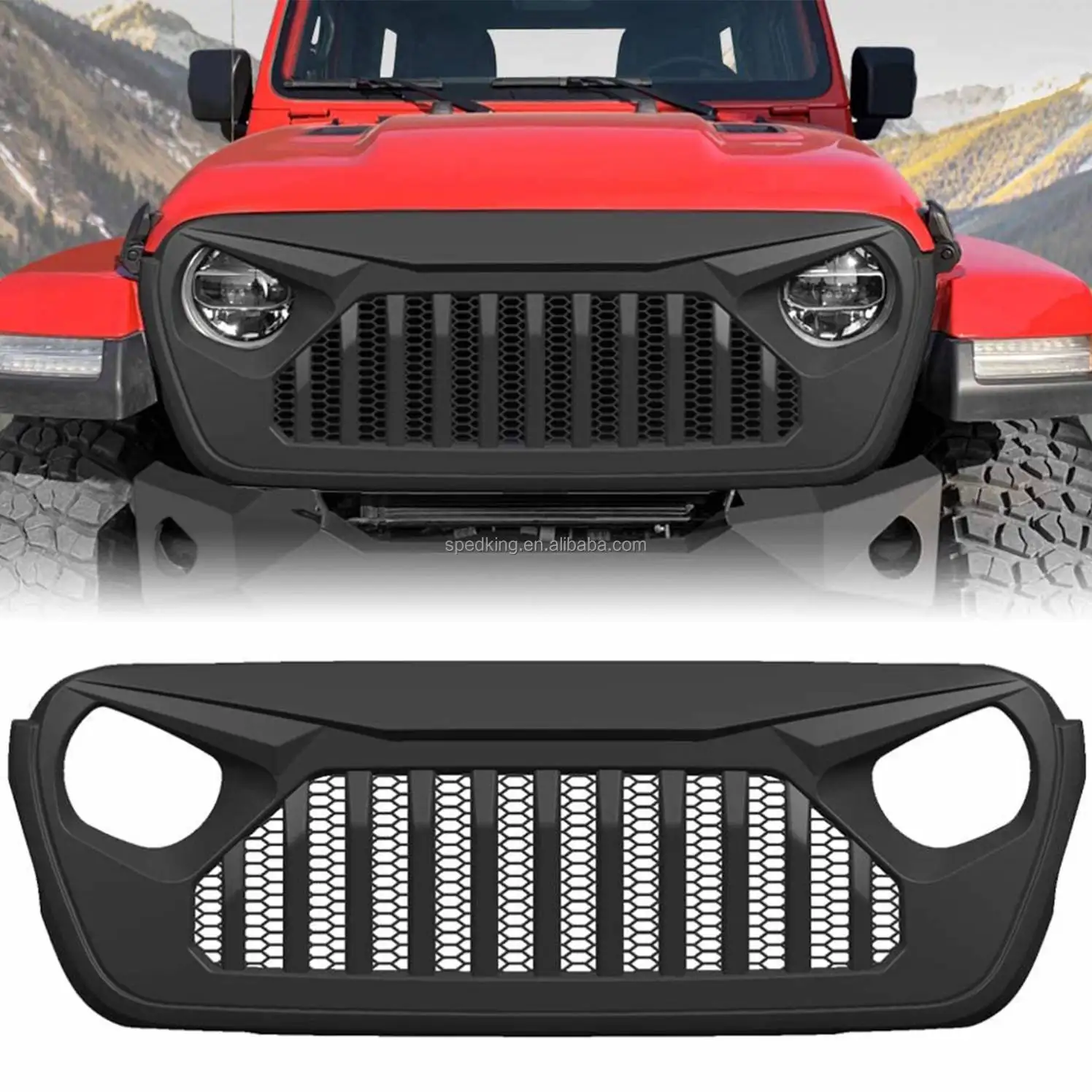 

Spedking JL JT accessories 4x4 offroad Front car Grille For JEEP WRANGLER