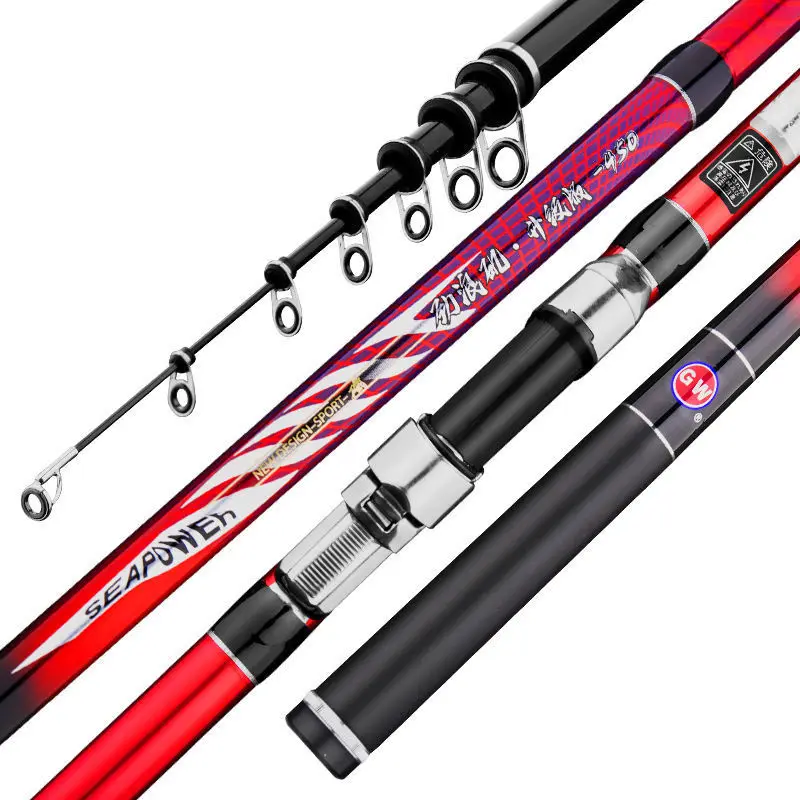 

Guangwei Rock Fishing Rod Carbon Ultra Light Ultra Hard Fishing Rod Snap on Type Wheel Seat Seawater Freshwater Dual Purpose Rod