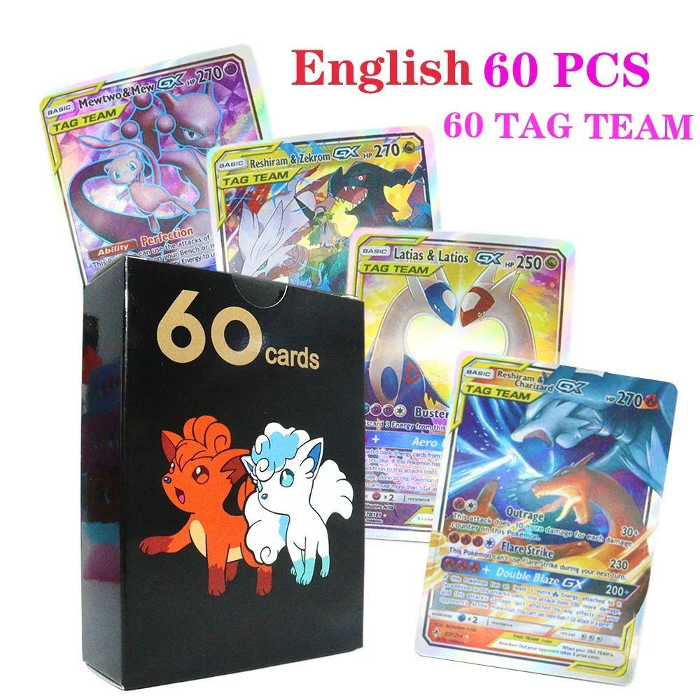 55-100pcs New Pokemon English French Spanish Cards Box Vmax GX Charizard  Pikachu Hobbies Rare Collection Battle Cards Toys Gifts
