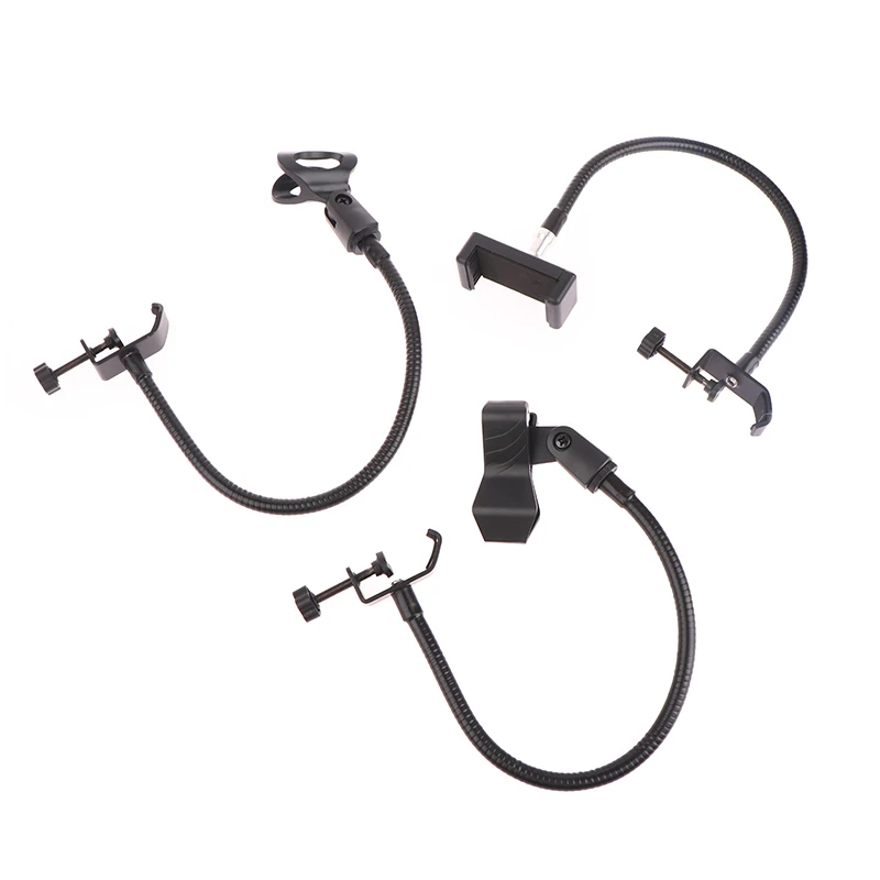 새로운 플렉시블 마이크 구즈넥 폰 스탠드(데스크 클램프 포함) 라디오 방송 스튜디오 라이브 방송 장비 스테이션용