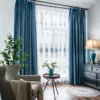 1PC Velvet Embroidered Window Screen European Style Small Fresh Translucent 2
