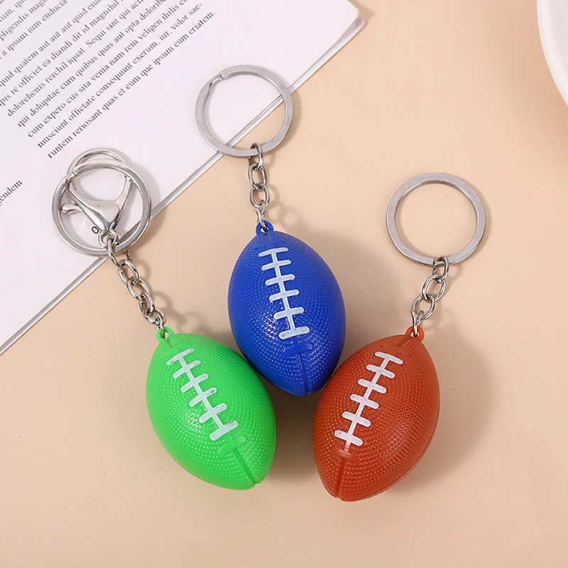 Rugby Keychain Novelty Gift Creative Sports Keyring Car Accessories Birthday Party Gifts Present 1PC