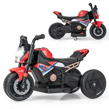 DORTALA Kids Ride-on Motorcycle 6V Battery Powered Motorbike Toddler Electric Dirt Bike