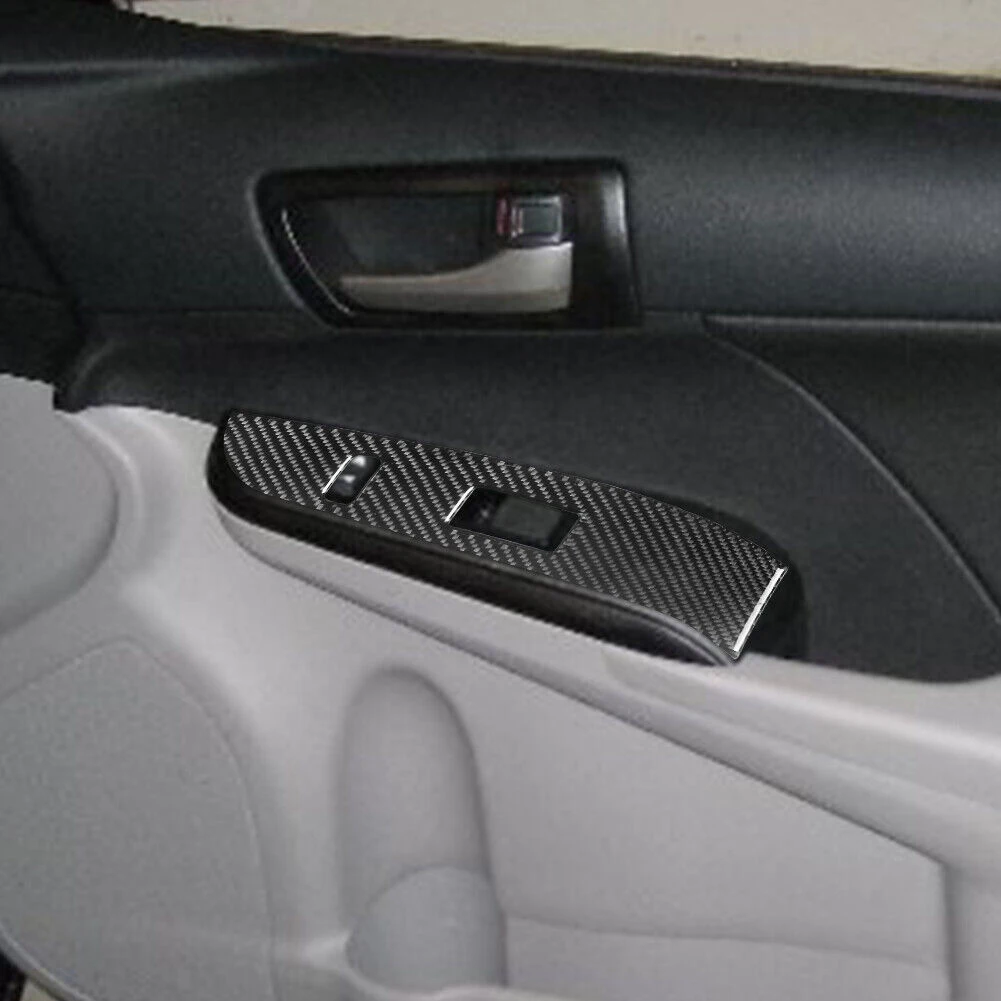

Car Carbon Fiber Front Door Glass Switch Interior Trim For Toyota For Camry 2012-14 Window- Control Switch Panel Cover Trim