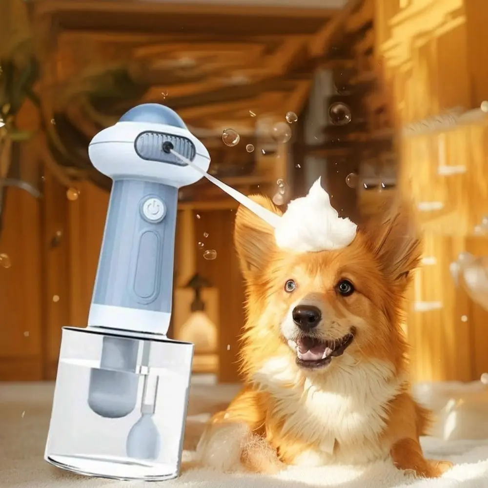 Automatic Foam Pet Bathing Machine Convenient ABS Electric Cleaning Foam Machine Easily Remove Pets Soap Dispenser Travel