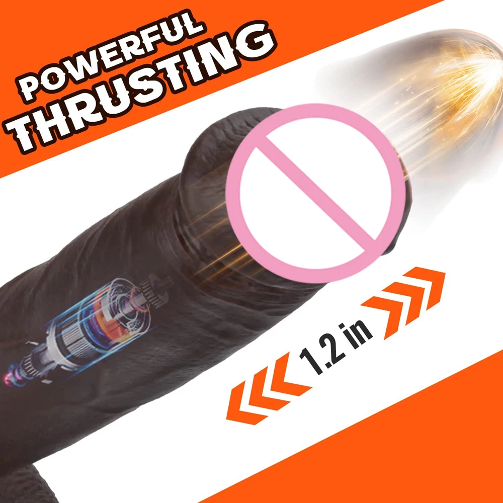 Black Roating Dildo Vibrator Dildos Female Masturbation Sex Toys for Women Telescopic Penis Vagina Anal for Adults Stimulator
