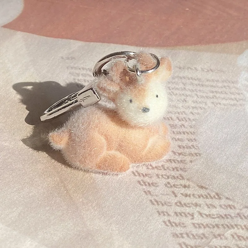 Charming Animal Keychain Collection: 3D Cartoon Resin Doll Pendant