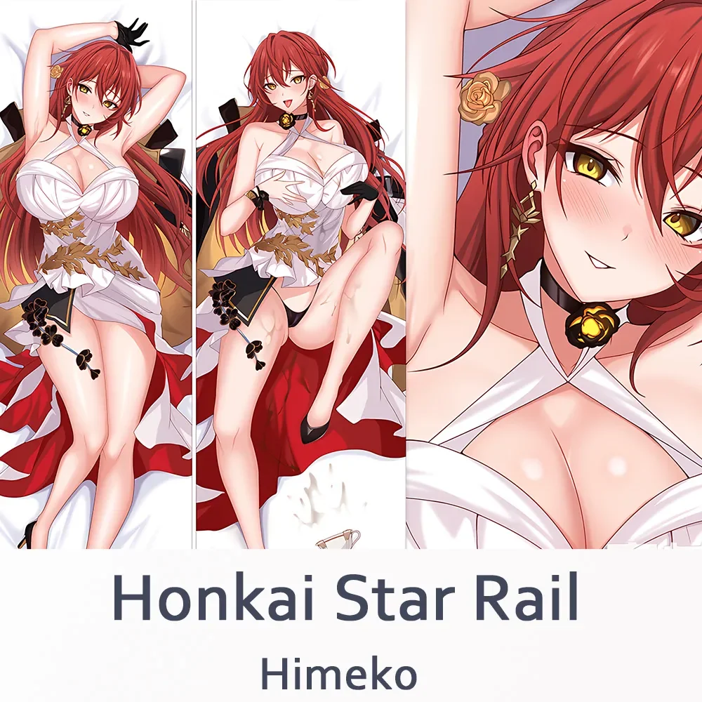 

Dakimakura Honkai Star Rail Himeko Full Body Pillow Anime Otaku Pillowcase Game Throw Cushion Cover Bed Decor Gift