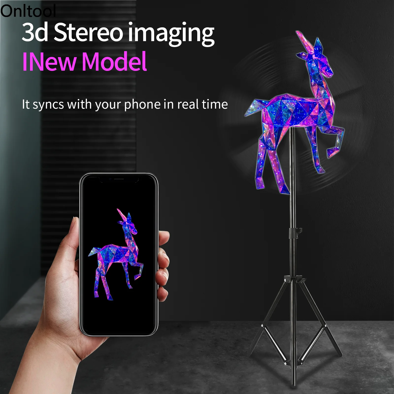 PD12-F65cm 3D Holographic Projection Wifi Led Holographic Light Player Remote Control 3D Fan Advertising Lights 3d hologram fan