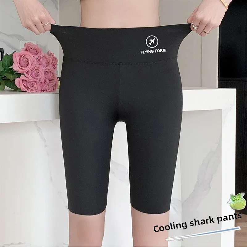 M/L/XL 여성용 하이웨이스트 숏팬츠, 뱃살 보정 및 힙업 효과, 여름용 얇고 통기성 좋은 요가 팬츠, 신축성 있는 타이트핏