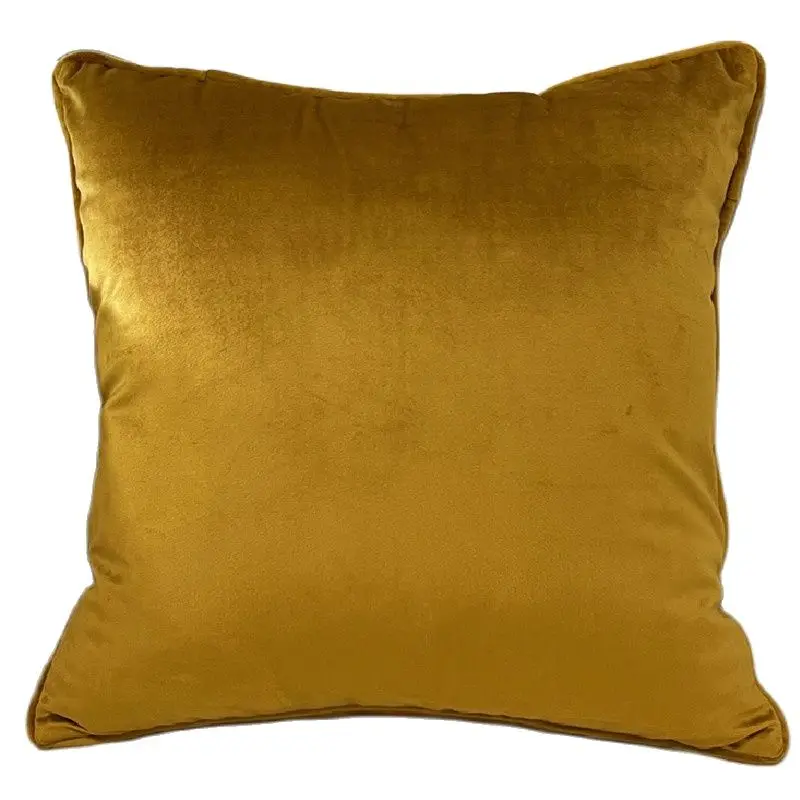 Luxury Plain Gold Velvet Sofa Pillowcase Home Decorative Heavy Velvet