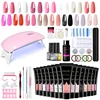 Manicure Set Transparent Architect Nude Polyethylene Manicure Trial All-in-one French Set with Mini Manicure Lamp Professional M 1