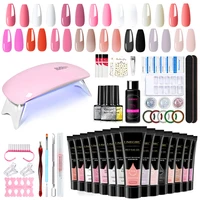 Manicure Set Transparent Architect Nude Polyethylene Manicure Trial All-in-one French Set with Mini Manicure Lamp Professional M 1
