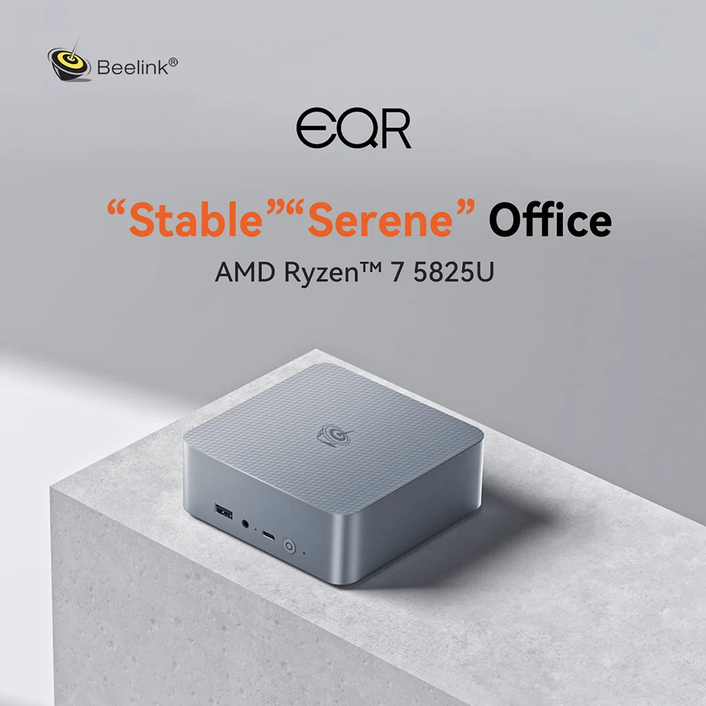 New Beelink Mini PC EQR5 AMD Ryzen7 5825U DDR4 32G 500G EQR5 Ryzen5 Pro 5650U 16G 500G SSD WiFi6 4K Type-C Gaming Mini Computer 3