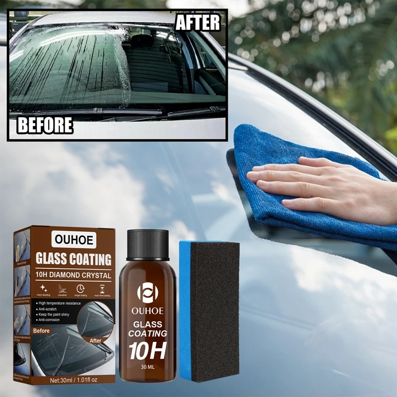 

30ml Car Coating Plating Anti-Scratch Auto Ceramic Glass Coat Liquid 10H Hydrophobic Paint Car Care Waterproof Polish Coating