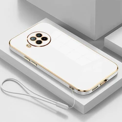 Luxury Shockproof Square Plating Phone Case for Xiaomi Mi 10T Lite/10i 5G (Gs6D White)