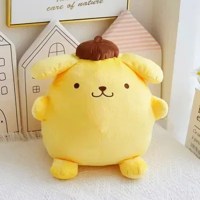 Sanrio Pompompurin Stuffed Plush Toys 50cm Big Size Kawaii Pillow Gift Kids Super Soft Pom Pom Purin Plushie Doll Kids Gift Toy